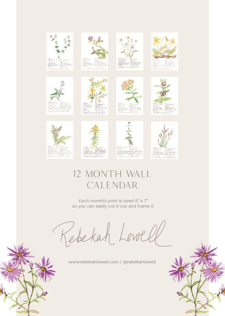 Rebekah Lowell Creative Studio - Wholesale Calendar - 2026 Wildflower Wall Calendar13
