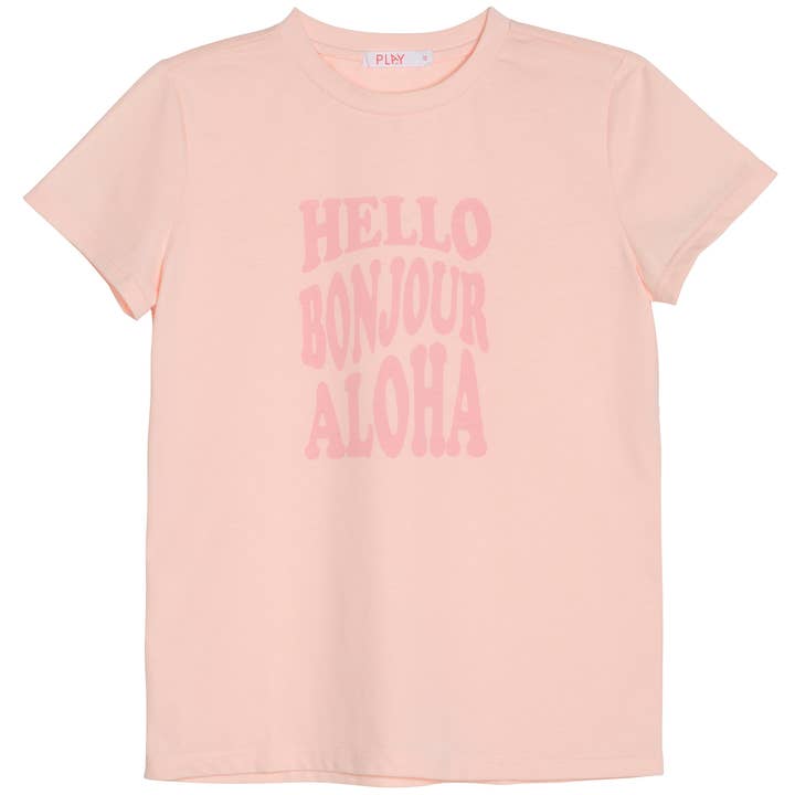 Hello Tee - Pink for wholesale by PLAYetc