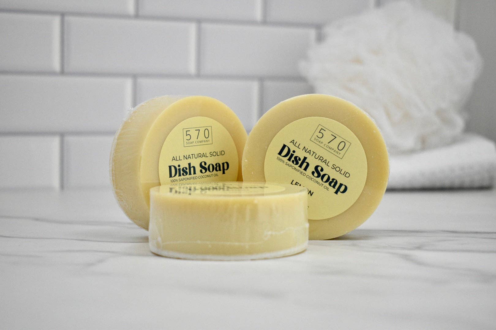 570 Soap Company - Wholesale Dish Soap - Zesty Lemon Dish Soap Bar - All Natural5