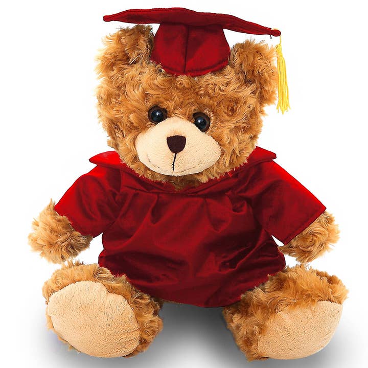 Plushland - Wholesale Stuffed/Plush Toy - Kids & Baby - 11″ Graduation Mocha Bear Plush | Plush in Custom Cap & Gown5