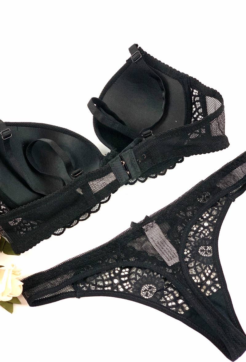 Belle Com'Elle – wholesale Lingerie Set – women's – Bra & String Bonnet Set B/ AZ170038