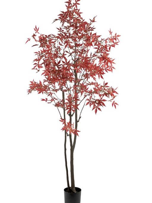 Japanese Maple Tree in Pot, 82.65", Red for wholesale by Select Artificials, Inc.