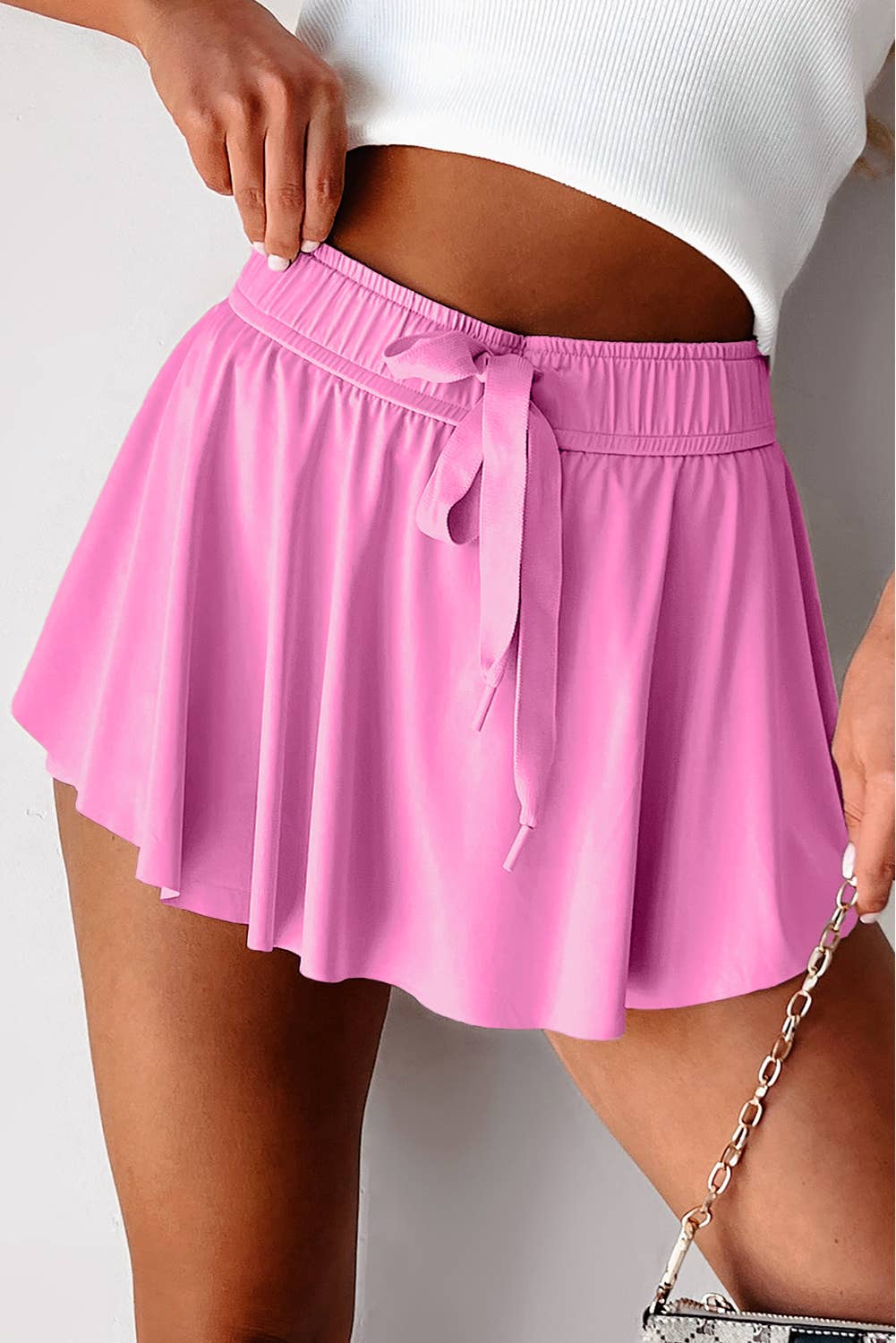 FULL TIME PURCHASE - Wholesale Skort - Women's - Drawstring High Waist Lined Tennis Skorts2