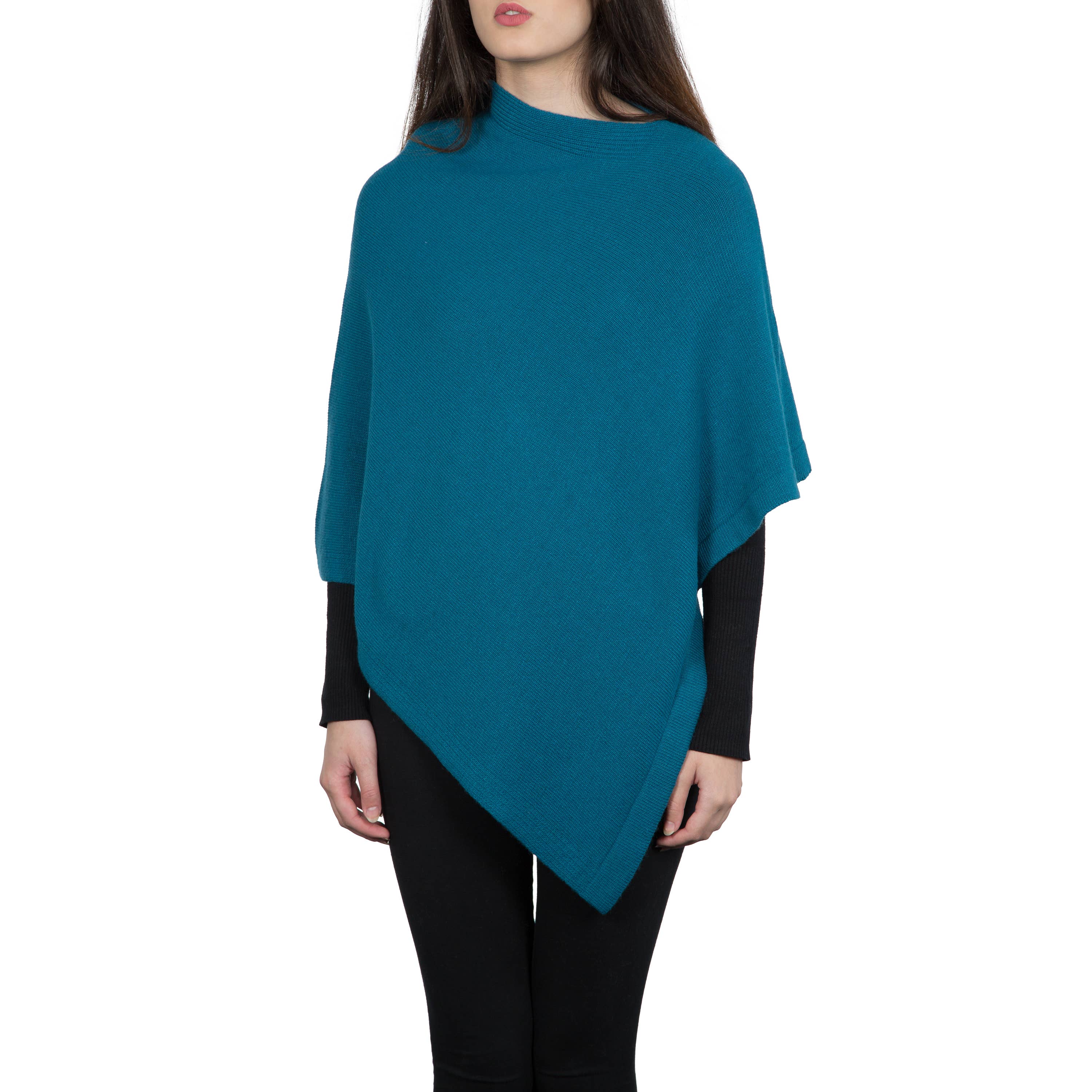 Assia di Brunetti Federica e C. s.a.s. – Engroshandel Poncho - Dame – Moon klassisk firkantet poncho i kashmirblanding9