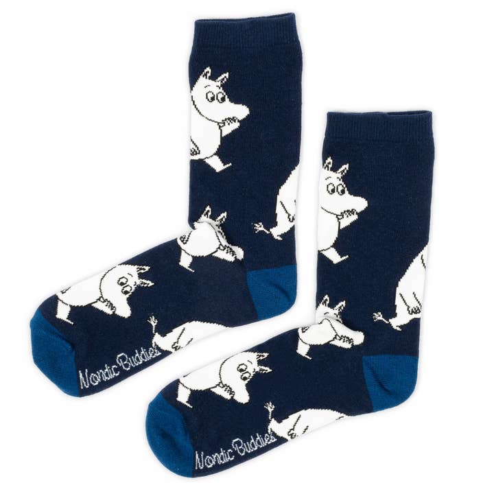 Nordicbuddies – Engroshandel Strømper - Herre – Moomintroll Wondering Mænd Sokker - Blue