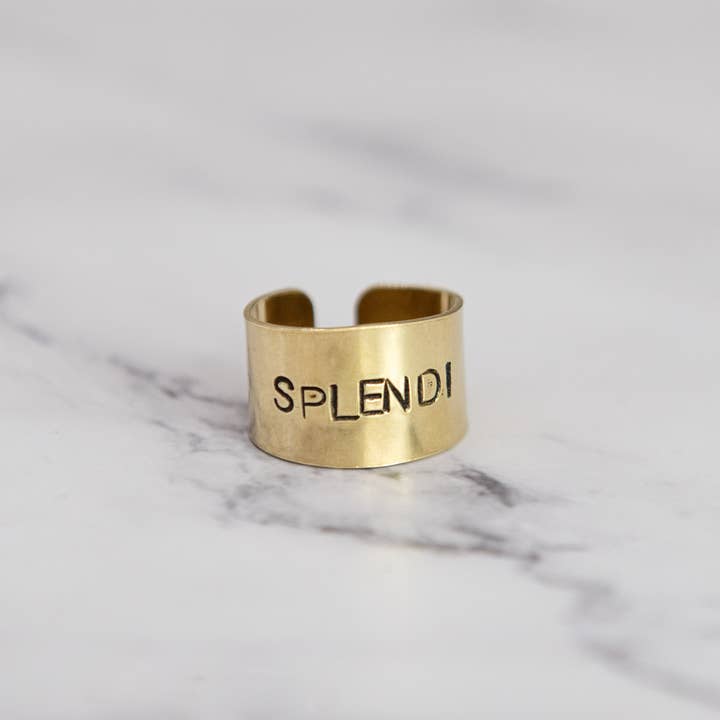 Loti jewels - Wholesale Band/Stacked Ring - MESSAGE RING IN BRASS WITH ENGRAVING4