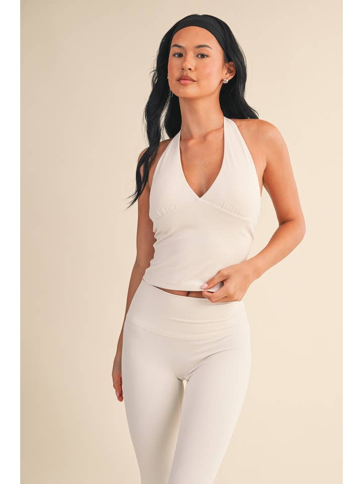 KIMBERLY C - Wholesale Athletic Top - Women's - Plunge Halter Tank44