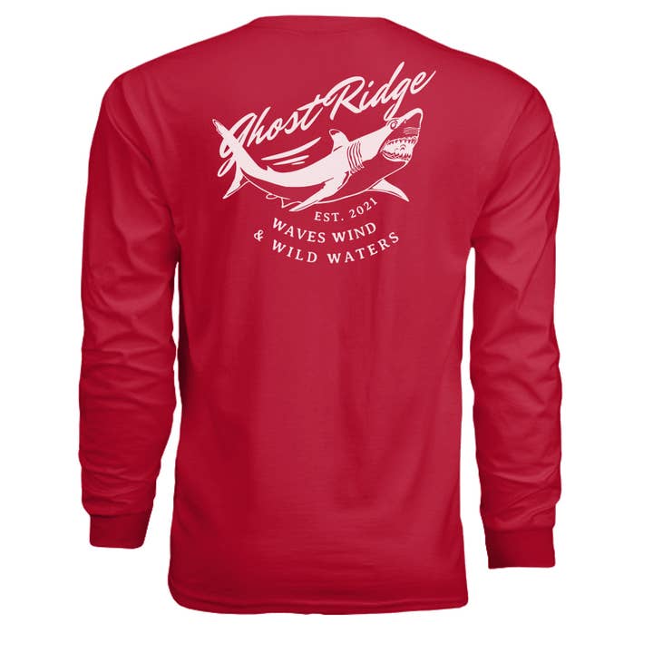 GR Shark T-shirt LS for engroshandel hos Ghost Ridge Brand