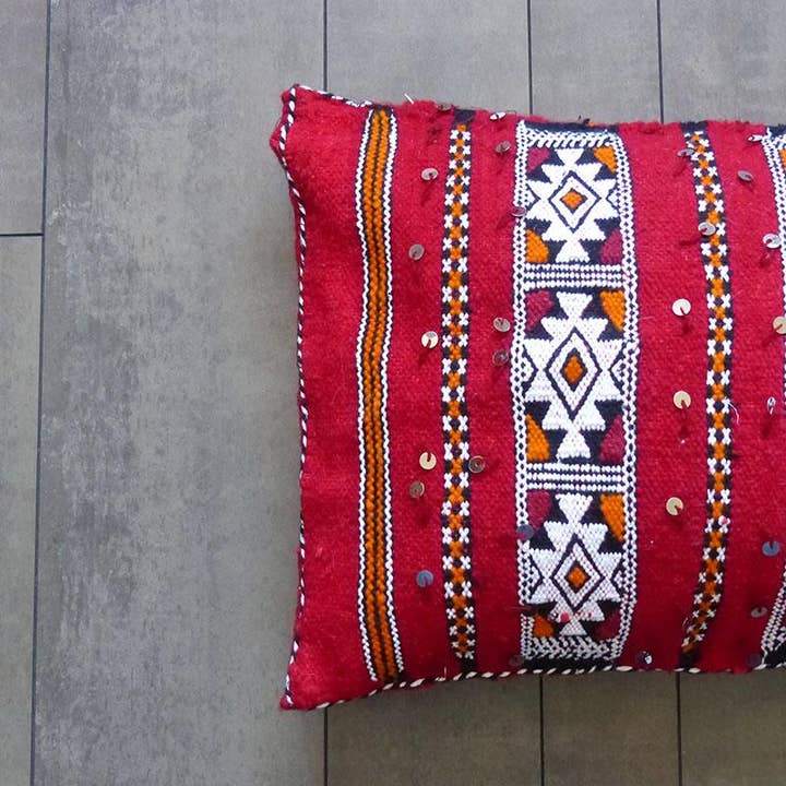 Mazir Décoration – Engroshandel Stolehynde – Marokkansk Rød Kilim Pude4