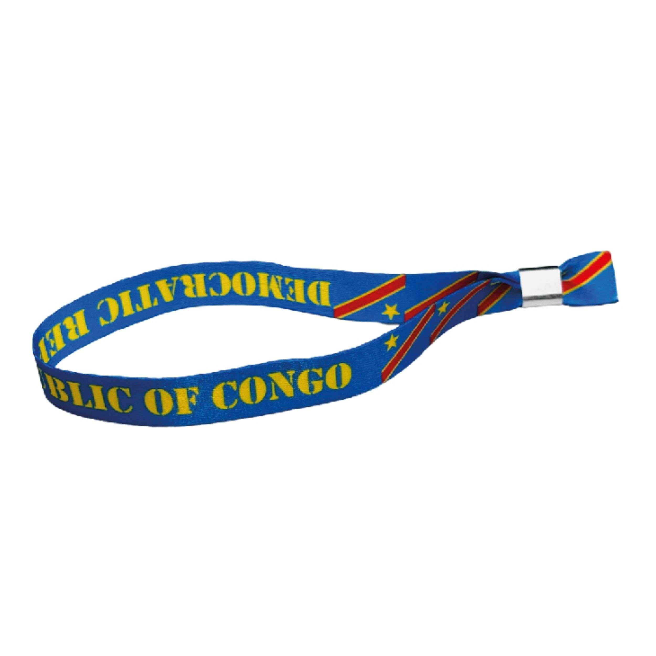Astur Pins - Wholesale Woven/Braided Bracelet - Bracelet – Flag of the Democratic Republic of the Congo – P6690