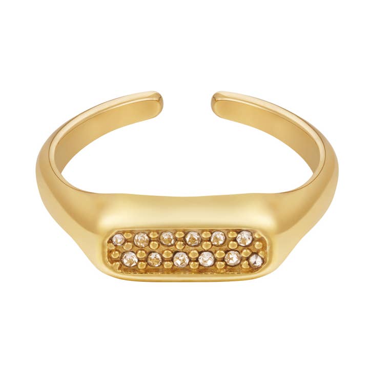 Anel alongado com pedras por atacado de SHINE BUY