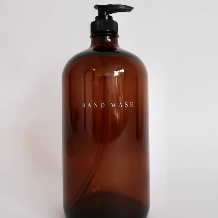 THELIFESTYLEDCO - Wholesale Soap Dispenser - Glass Amber Liquid Pumps4