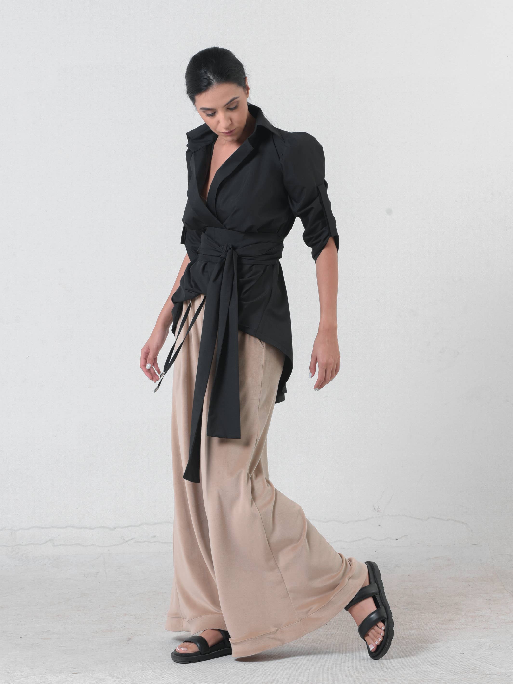 Metamorphoza - Wholesale Tuniek - Dames - Oversized shirt met riem9