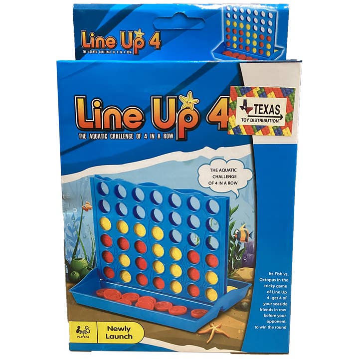 Line Up 4 Travel Game in Peggable Box for wholesale by Texas Toy Distribution