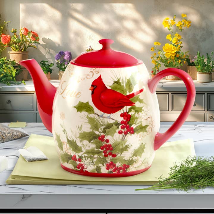 Certified International - Vente Théière - Théière de Noël Winters Medley 40 oz0