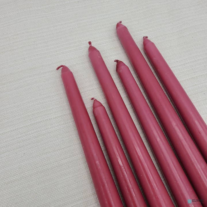 Elyon Tableware® - Wholesale Tapered Candle/Candlestick - Colored Taper Candles 8-Hour Burn Time Wax 25/50 Pack3