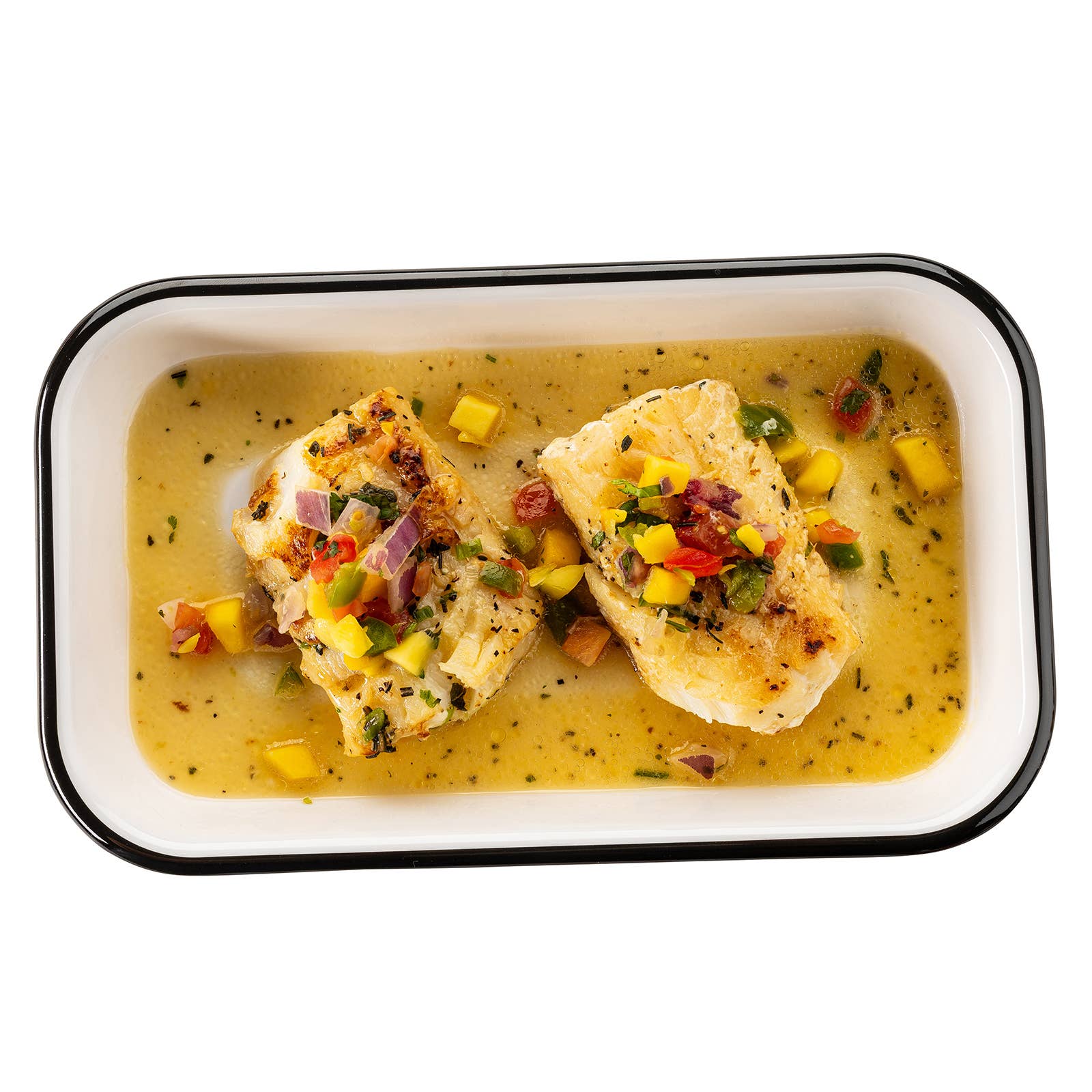 TableCraft Products Company - Wholesale Serving Tray - Canteen Collection Melamine Tray, White/Black, 10.25 x 6"13