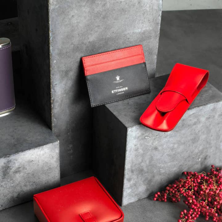 Ettinger – Porta-canetas e lápis por atacado – Estojo de caneta dupla Bridle Hide4