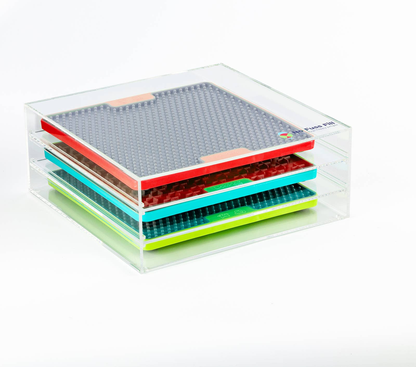 No Fuss Fill – wholesale Pet mat – Dog – Lick Mat storage Rack includes Spatula & Mat3