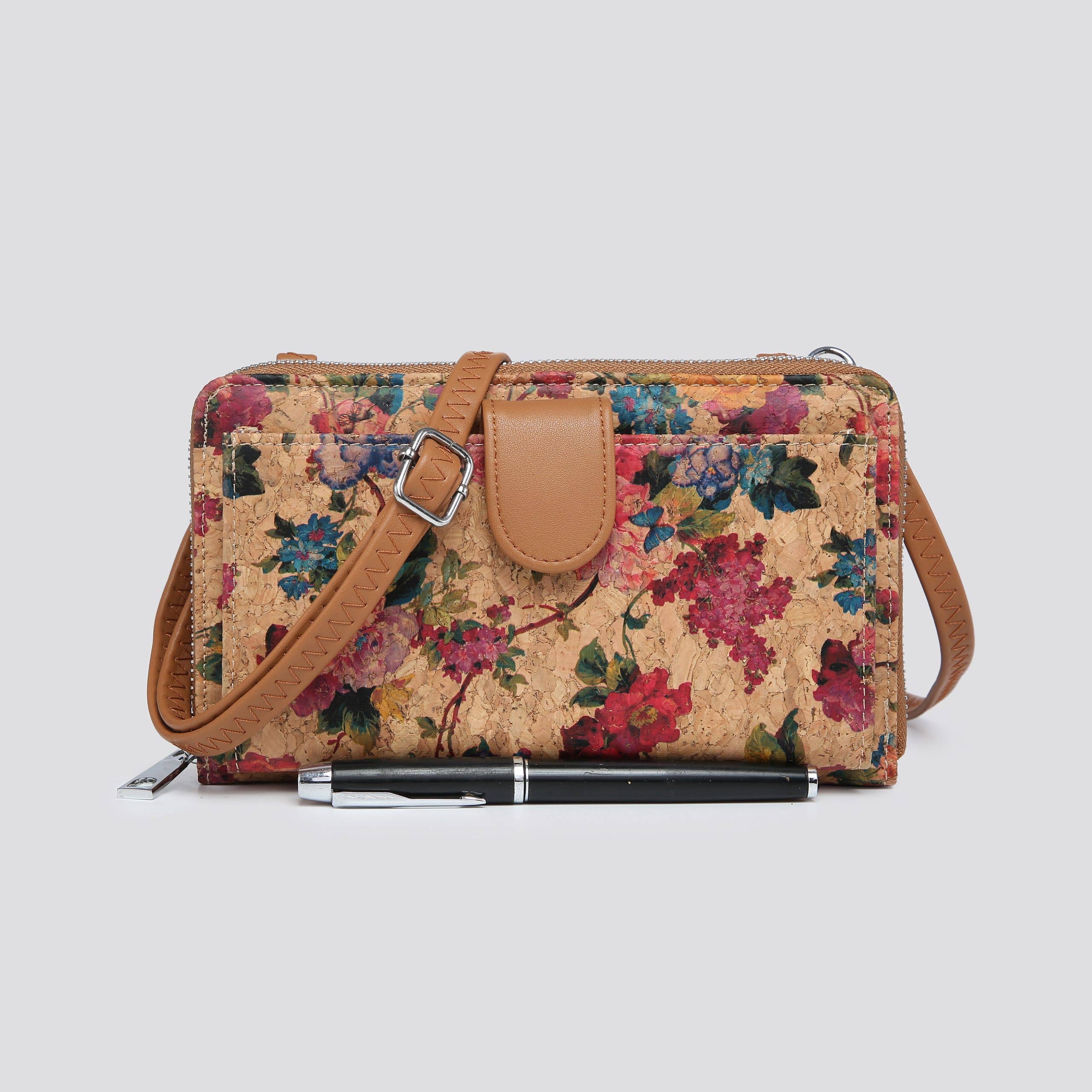 House of Milano - Wholesale Crossbodytas - Dames - Kurken Bloemenprint Crossbody Tas # JNY3150N20252