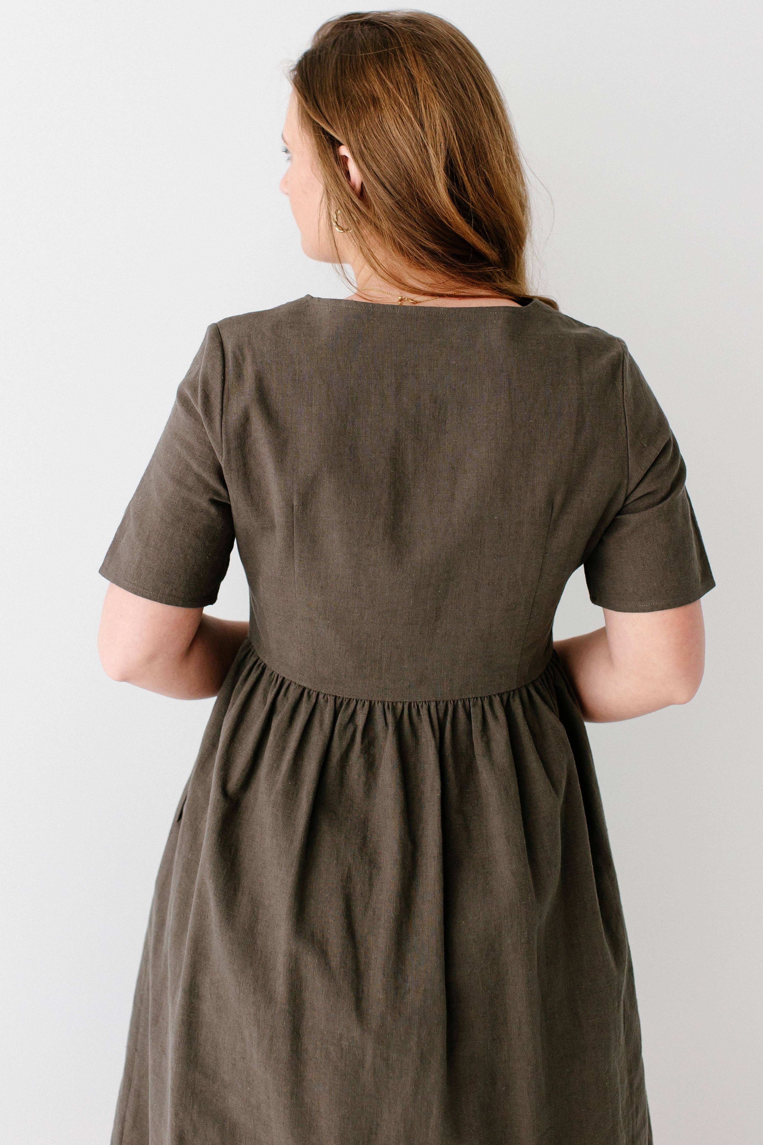 The Main Street Exchange - Wholesale Dress - Women's - 'Adeline' Button Down A-Line Midi Dress1