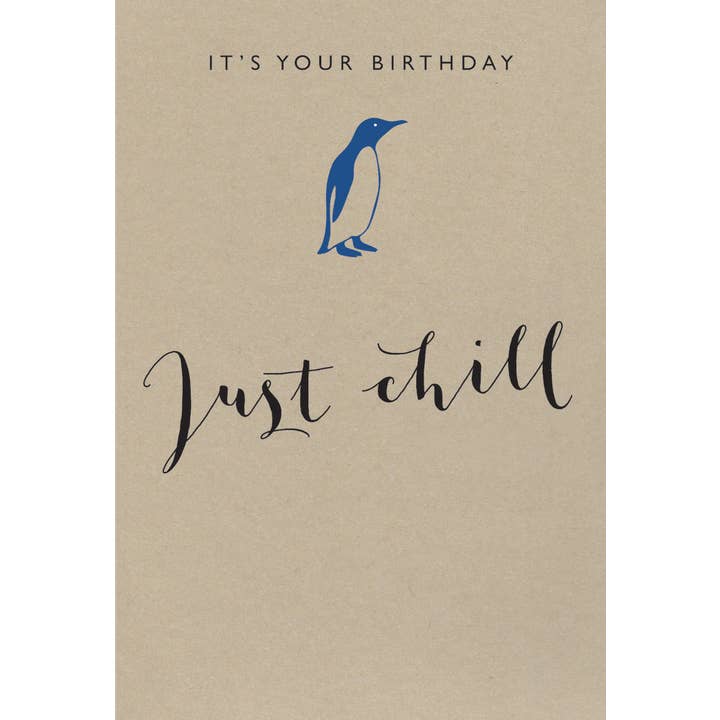 OL38 Birthday Just Chill - Hand Finished Greeting Card for wholesale by Dyson Design