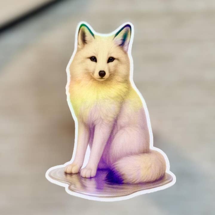 Onyx Arctic Fox Vinyl Sticker Inspired by Quicksilver for wholesale by The Wayward Finch