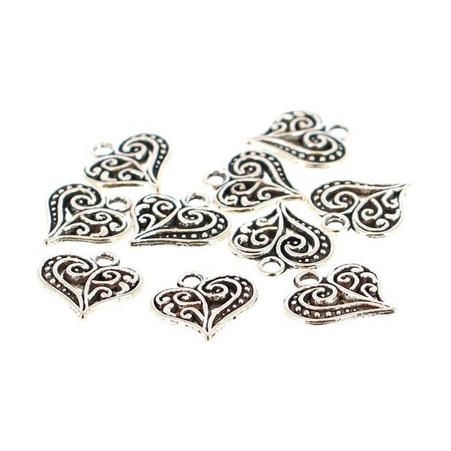 10 Charm's Heart 14 x 13 mm for wholesale by Artisans de Madagascar