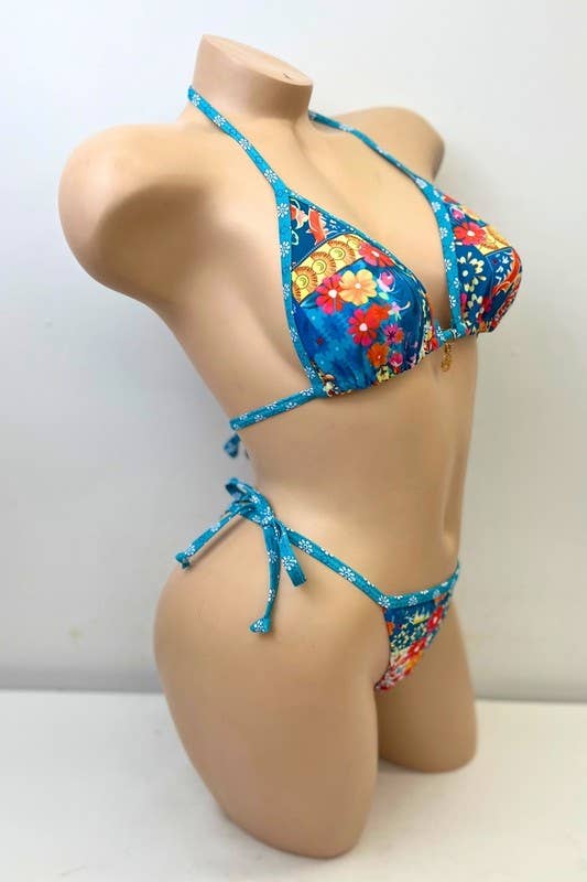 Yira - Venta al por mayor Traje de baño de dos piezas - Mujer - Conjunto de Bikini con Encanto Floral Boho Chic4