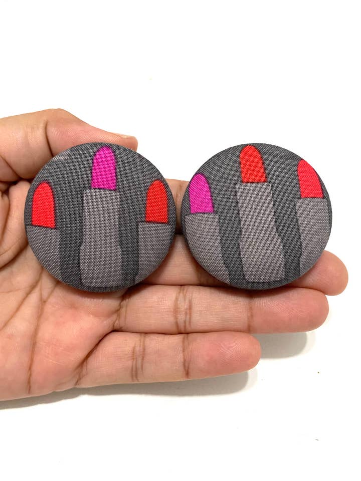 XLarge Studs - Lipsticks Dark for wholesale by Botón de Azúcar