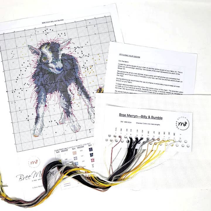 Creative World of Crafts - Wholesale Embroidery/Cross Stitch Supplies - Bree Merryn - Billy and Bumble Cross Stitch Kit