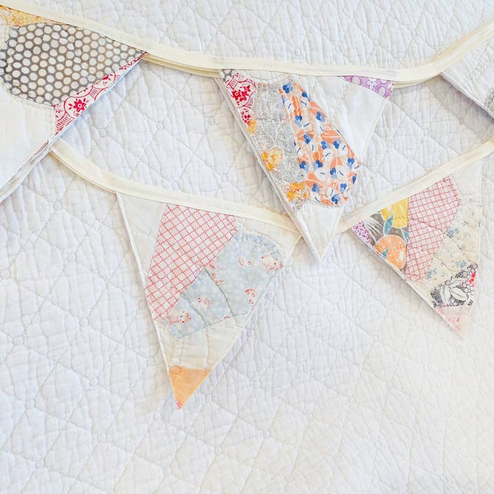 Dellwood Designs - Wholesale Bunting/Garland - Vintage Quilt Flag Garland - Assorted Quilts6