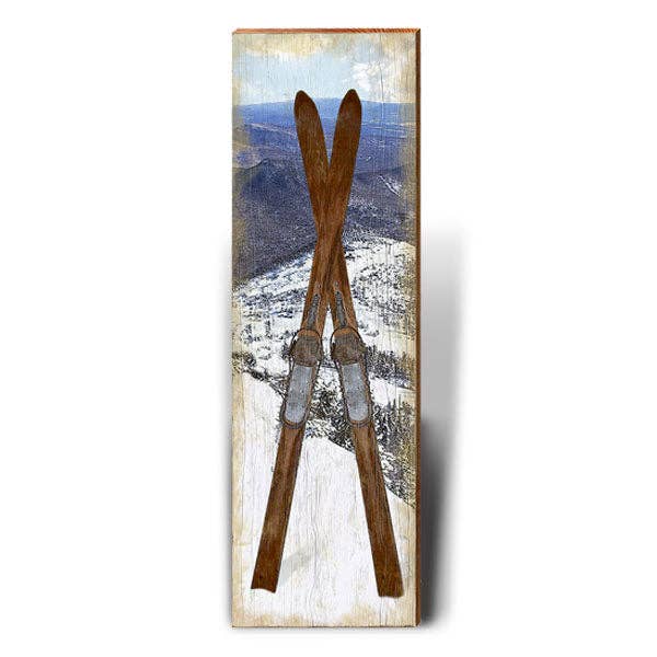 Vintage Skis | Wood Print for wholesale by Mill Wood Art