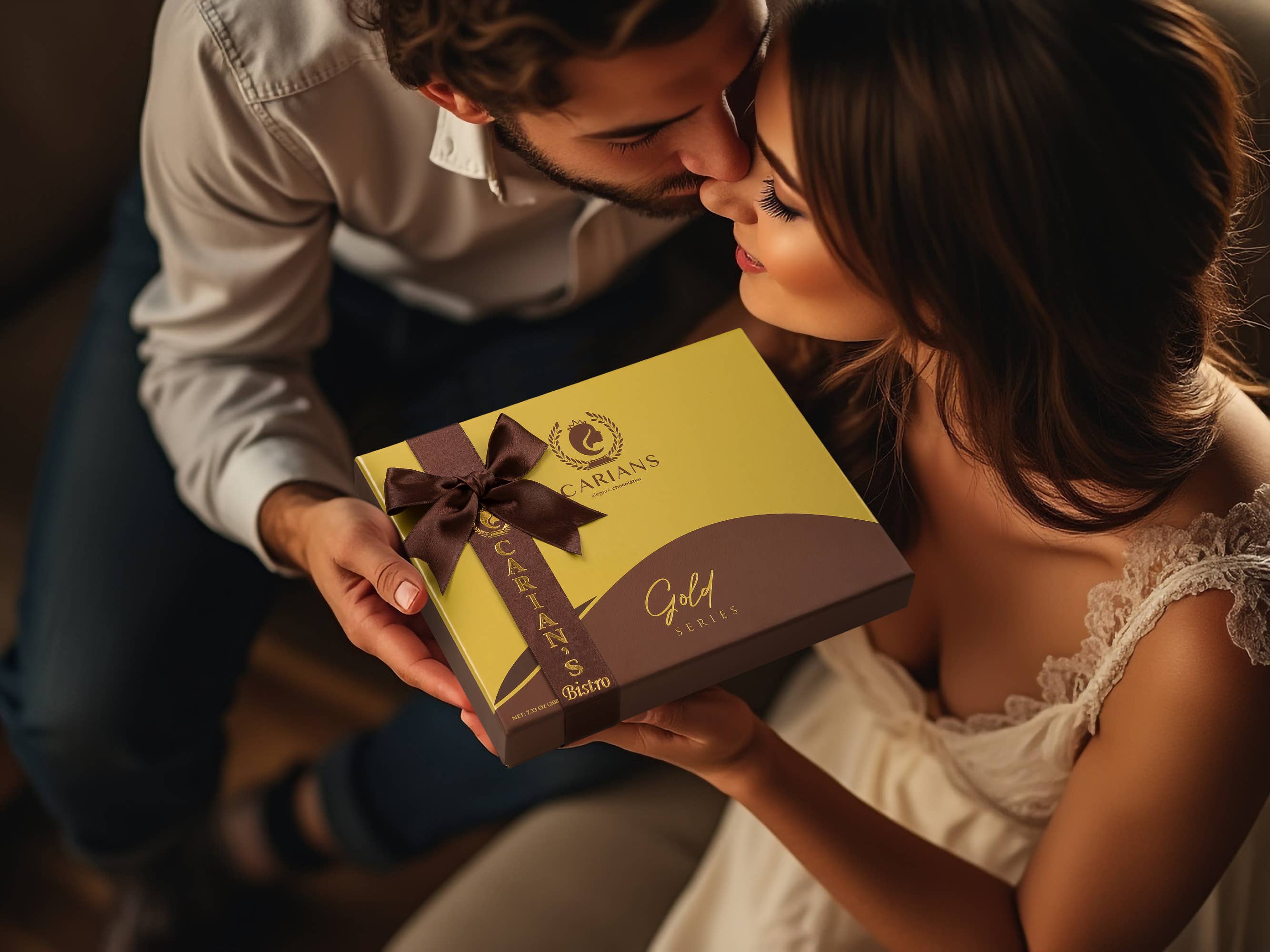 Carian's Bistro Chocolates - Wholesale Chocolate Box -  Valentine's Chocolate Gift Box Gold, Premium Luxury Box9