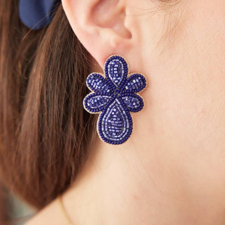 Beth Ladd Collections - Wholesale Dangle Earrings - Mercer Earrings in Navy1