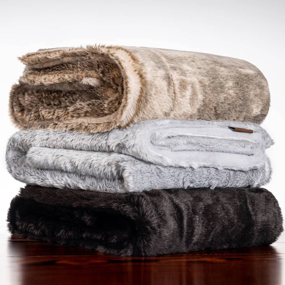 Husband Pillow – Großhandel Überwurfdecke – Ehemann Kissen - Wurfdecke, Exquisite Kunstpelz - Beidseitige Gewichtsdecke 5,7 lbs für Couch, Chaiselongue, Sofas & Stühle. Dicke, schwere seidenweiche Felle (2-farbig, 50"X 60").16