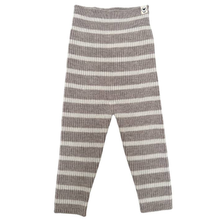 Leggings "Finn" a righe color cammello crema per la vendita all'ingrosso da parte di LILLE TONI