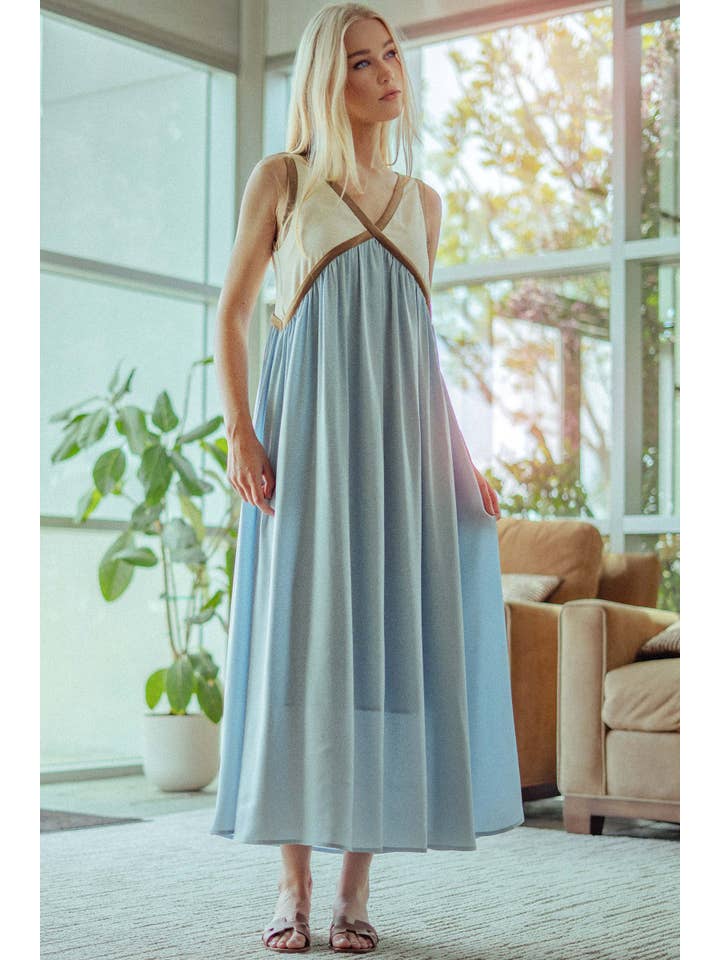 Urban Daizy - Wholesale Dress - Women's - Contrast Piping Empire Waist Dress17