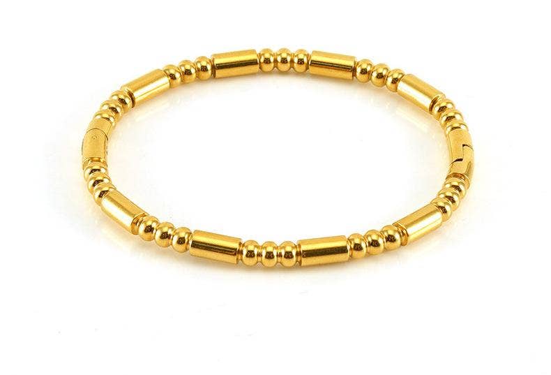 Mio Queena - Wholesale Bangle Bracelet - Multi-style 18K Gold-plated Stainless Steel Babngle - FGS21