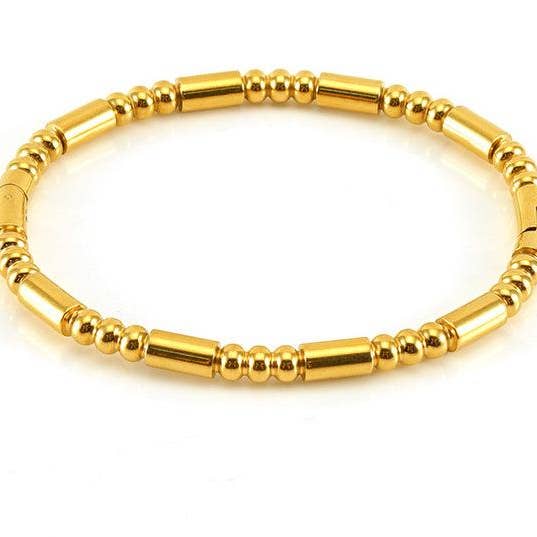 Mio Queena - Wholesale Bangle Bracelet - Multi-style 18K Gold-plated Stainless Steel Babngle - FGS21