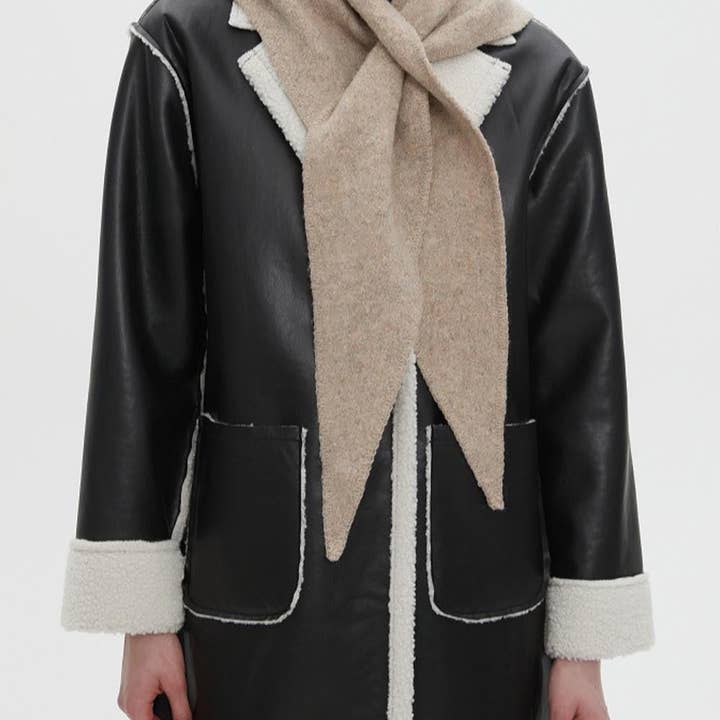 Dipped Shop - Wholesale Scarf - Women's - Winter Knit Wool Solid Color Triangle Scarf DP25G5929