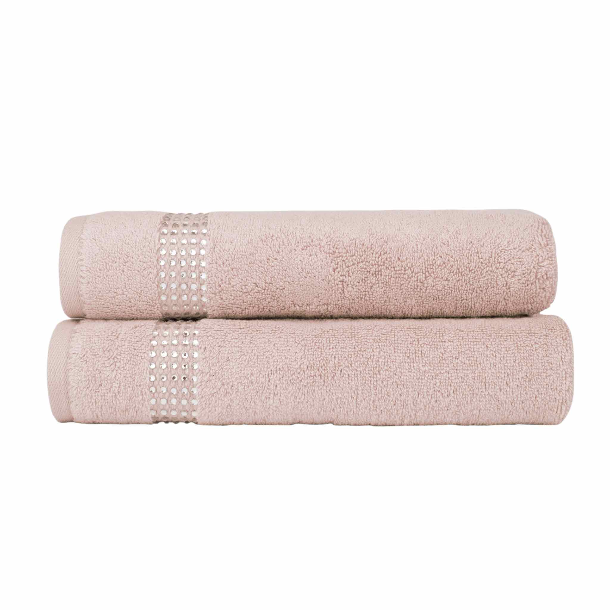 Sparkles Home – Engroshandel Håndklæde – Stripe Rhinestone håndklæde (sæt med 2)14