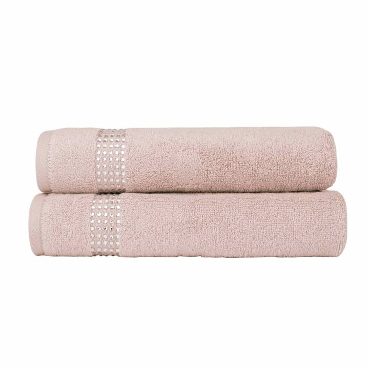 Sparkles Home – Engroshandel Håndklæde – Stripe Rhinestone håndklæde (sæt med 2)14