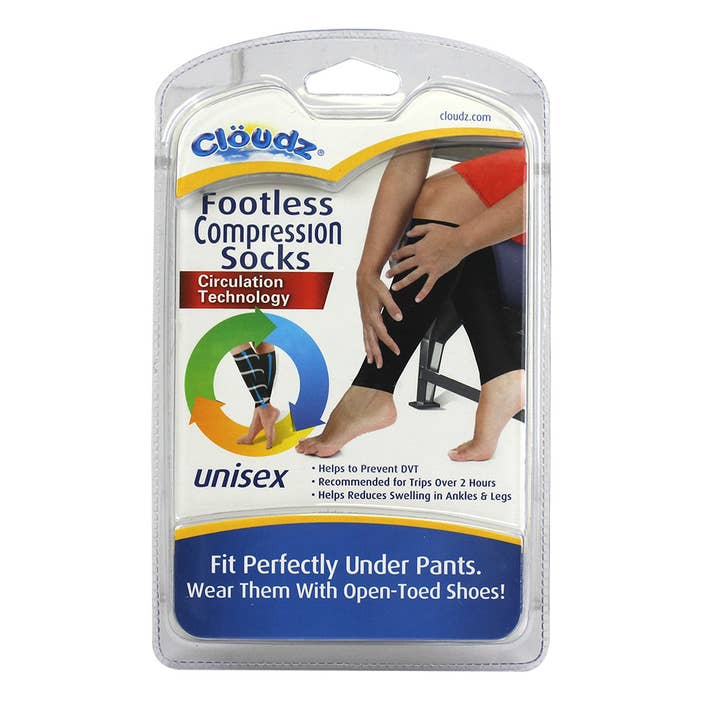 Cloudz - Wholesale Socks - Unisex - Cloudz Footless Compression Socks (Fits Small/Medium) Black