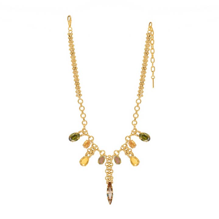 Orlianne Necklace in Antique Gold for wholesale by TOVA