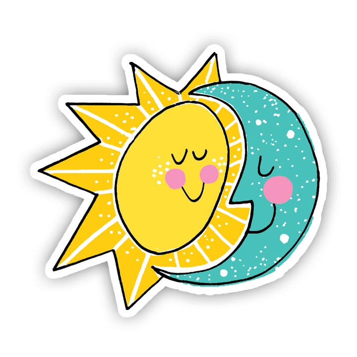 Sun and Moon Love Sticker for wholesale by An Open Sketchbook