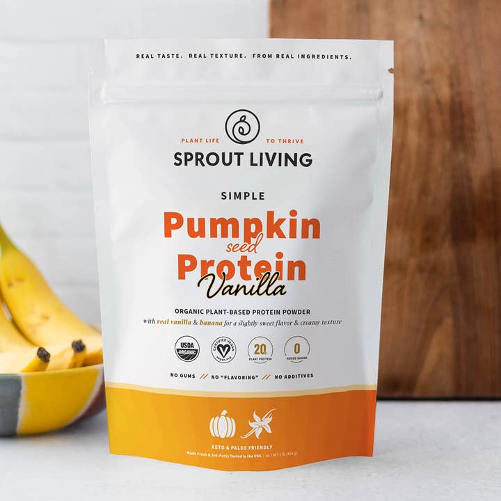 Sprout Living Simple Protein — Pumpkin Seed, Vanilla (Organic, Keto & Paleo Friendly) for wholesale by NFit USA - Fitness Market