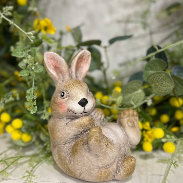Wholesale Home Decor - Wholesale Decorative Figurine - Laughing Bunny 3.7x3x5.2in0