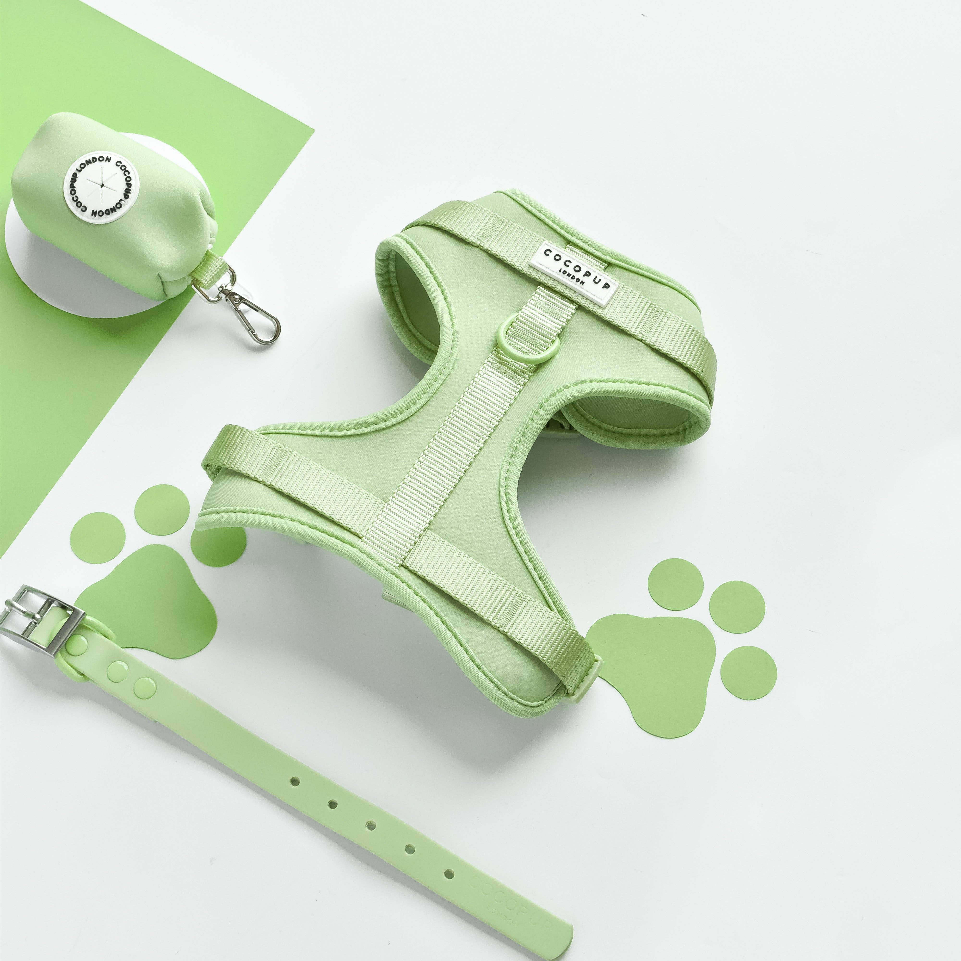 Cocopup London - Wholesale Pet Harness - Dog - NAKD Adjustable Neck Harness - Matcha1