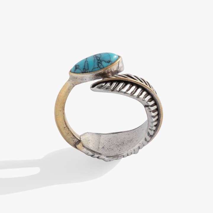 Alex + Ani - Wholesale Cocktail/Statement Ring - Turquoise Feather Ring